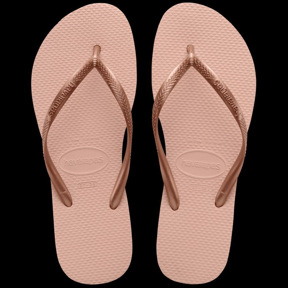 NWT🧡Havaianas - Ballet Rose Kids' Slim Flip Flops - 9
